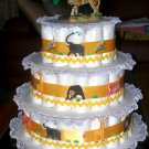 ZOO ANIMALS 3 TIER DIAPER CAKE