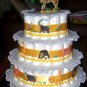 ZOO ANIMALS 3 TIER DIAPER CAKE