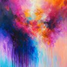 Energetic Abstract Color Swirl – Modern Art Print for Stylish Interiors