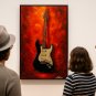Red Blaze Riffs - Fender Stratocaster Art Tribute