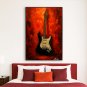 Red Blaze Riffs - Fender Stratocaster Art Tribute