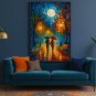 Moonlit Stroll - Romantic Rain Walk Under Autumn Glow