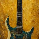 Textured Electric Guitar Art Print – Bold Modern Music Wall Décor
