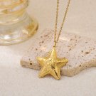 18K Real Gold Plated Pentagram Pendant Necklace in 304 Stainless Steel