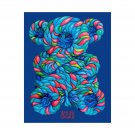 Psychedelic Rope Bear Art Print 11x14 Neon Abstract Trippy Wall Decor Poster