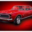 1967 Red Chevrolet Camaro Metal Sign - 12" x 18" Man Cave Garage Wall Decor {RG} 	RVG5254