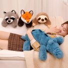 Cute Raccoon Crocodile Sloth Fox Animals Soft Plush Toys Sleeping Pillow Cartoon
