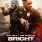 Bright 2020 DVD Will Smith Joel Edgerton Fantasy Action Movie NEW MOD DVD-R