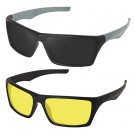 EFERMONE Combo of Night Driving glasses and Day time sport sunglasses for Bike