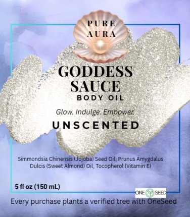 Line Sheet - Unscented Goddess Sauce Body Oil