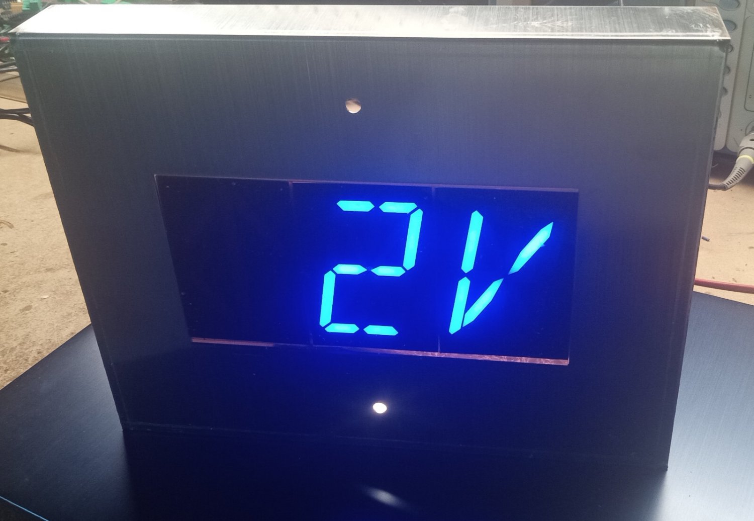 MH222-BBX + Surface Mount  stainles steel , 2.2" Blue Displays + 2.5" Blue Arrow