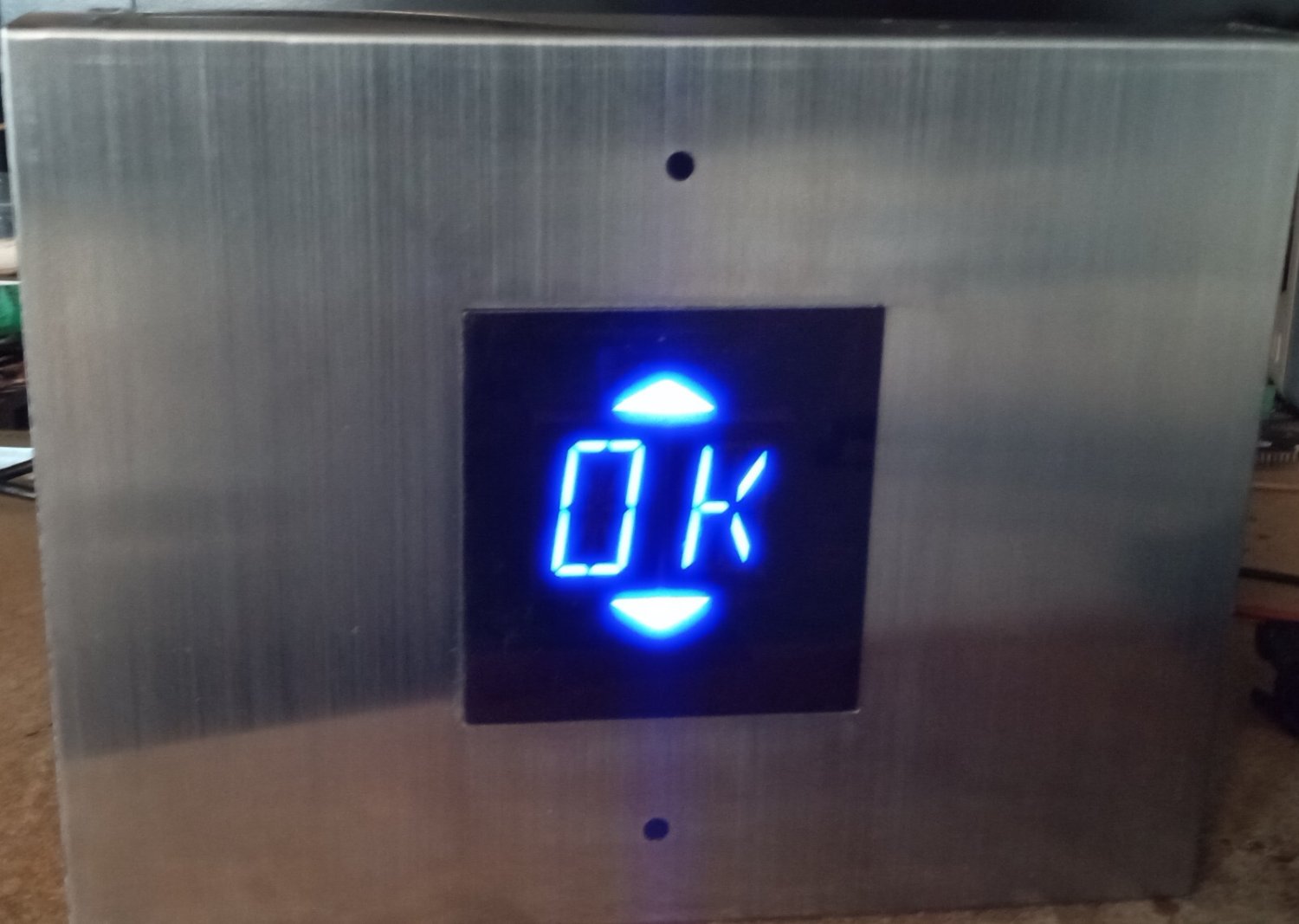 MH110-BBCX + Surface Mount  stainless steel , 1" Blue Displays +  Blue Arrows
