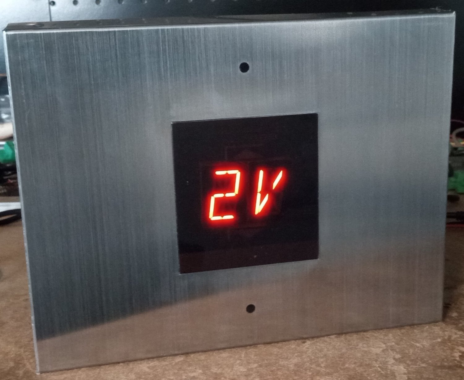 MH110-RRCX + Surface Mount  stainless steel , 1" Red Displays +  Red Arrows