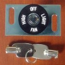 GAL mfg. FAN switch  + Two keys  , FAN  ON - OFF