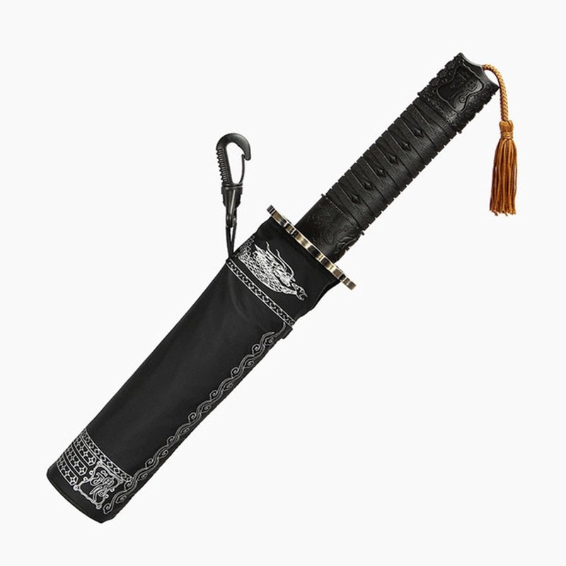 Compact Automatic Folding Umbrella Stylish Black/Blue, Pongee Fabric, Windproof