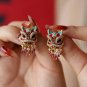 2026 Chinese Red Lion Tassel Earrings Enamel Luxury Stud Jewelry for Women