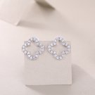 S925 Silver Clover Stud Earrings D‑VVS1 Moissanite Pave, Platinum Gift