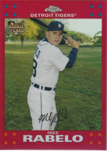 2007 Topps Chrome Red Refractor 307 Mike Rabelo (RC) /99 - Detroit Tigers