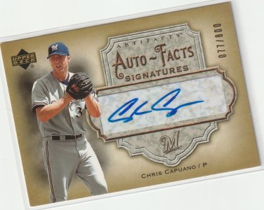 2006 Upper Deck Artifacts - Auto-Facts Chris Capuano #AF-CA /800 (AU)
