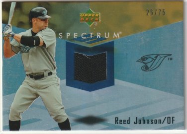 2007 Upper Deck Spectrum Swatches Gold #RJ Reed Johnson #26/75