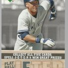 2006 Upper Deck Derek Jeter Spell and Win #PBDJ2 Derek Jeter - Yankees