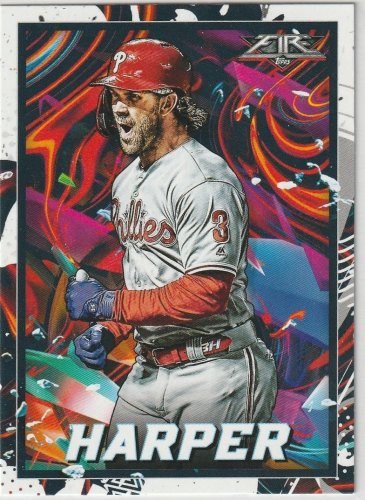 2022 Topps Fire - Bryce Harper #153 - Philadelphia Phillies