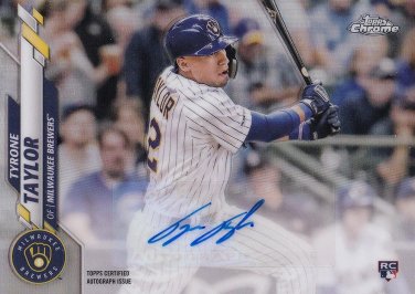 2020 Topps Chrome Update Autograph Refractors USATT Tyrone Taylor