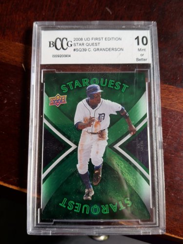 2008 Upper Deck First Edition StarQuest Green Common#SQ-39 Curtis Granderson, Graded 10 Mint