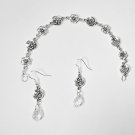 Handcrafted Stainless Steel Bracelet and Earring Set