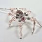 Pink Crystal Beaded Spider Suncatcher