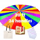 Kids Play Parachute 20 ft (6m) 24 handles