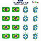 Brazil Flag Fan Temporary Tattoos FIFA World Cup 2026 Edition