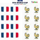 France Flag Fan Temporary Tattoos FIFA World Cup 2026 Edition
