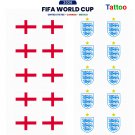 England Flag Fan Temporary Tattoos FIFA World Cup 2026 Edition