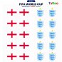 England Flag Fan Temporary Tattoos FIFA World Cup 2026 Edition