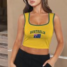 Australia Soccer Flag Crop Tank Top FIFA World Cup 2026 Fan Edition Australia Soccer Flag Crop Tank Top FIFA World Cup 2026 Fan Edition