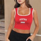 Austria Soccer Flag Crop Tank Top FIFA World Cup 2026 Fan Edition