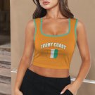 Ivory Coast Soccer Flag Crop Tank Top FIFA World Cup 2026 Fan Edition Ivory Coast Soccer Flag Crop Tank Top FIFA World Cup 2026 Fan Edition