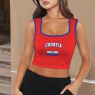 Croatia Soccer Flag Crop Tank Top FIFA World Cup 2026 Fan Edition