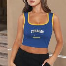 Curaçao Soccer Flag Crop Tank Top FIFA World Cup 2026 Fan Edition