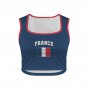 France Soccer Flag Crop Tank Top FIFA World Cup 2026 Fan Edition