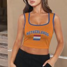 Netherlands Soccer Flag Crop Tank Top FIFA World Cup 2026 Fan Edition