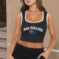 New Zealand Soccer Flag Crop Tank Top FIFA World Cup 2026 Fan Edition