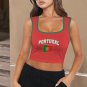 Portugal Soccer Flag Crop Tank Top FIFA World Cup 2026 Fan Edition