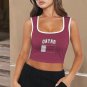 Qatar Soccer Flag Crop Tank Top FIFA World Cup 2026 Fan Edition