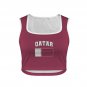 Qatar Soccer Flag Crop Tank Top FIFA World Cup 2026 Fan Edition