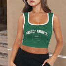 Saudi Arabia Soccer Flag Crop Tank Top FIFA World Cup 2026 Fan Edition