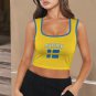 Sweden Soccer Flag Crop Tank Top FIFA World Cup 2026 Fan Edition