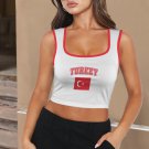 Turkey Soccer Flag Crop Tank Top FIFA World Cup 2026 Fan Edition Turkey Soccer Flag Crop Tank Top FIFA World Cup 2026 Fan Edition