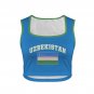 Uzbekistan Soccer Flag Crop Tank Top FIFA World Cup 2026 Fan Edition